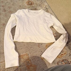 DSG White Long Sleeve Crop Top